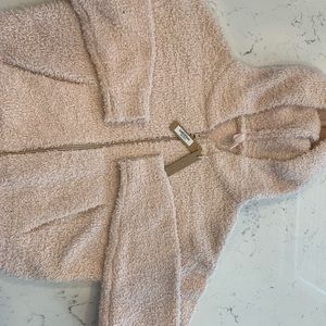 Brand new Skims Dusty Pink Cozy Knit Zip Up - Size XXS/XS